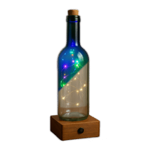 Lampe d’ambiance en bouteille recyclée (LED RGB)