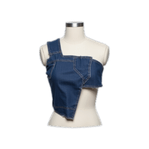 Crop top en jean recyclé